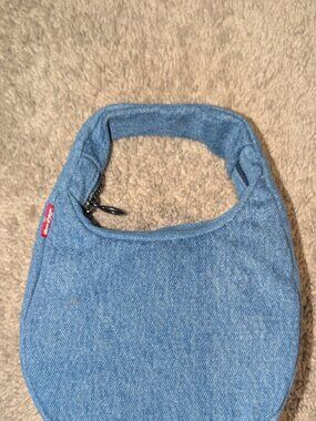 Denim Shoulder Bag Y2K Baguette Purse Light Wash Casual Streetwear Levis